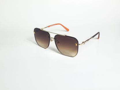 Louis Vuitton - 23253 - Golden Brown Gradient - Metal - Double Bridge - Men's Sunglasses