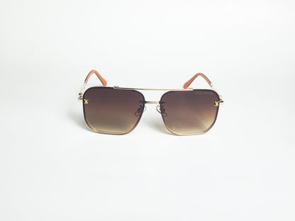 Louis Vuitton - 23253 - Golden Brown Gradient - Metal - Double Bridge - Men's Sunglasses