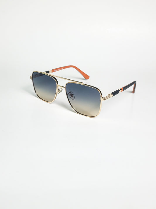 Prada - 000 - Golden Blue Green - Metal - Double Bridge - Sunglasses