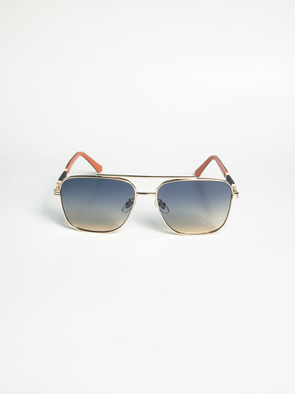 Prada - 000 - Golden Blue Green - Metal - Double Bridge - Sunglasses