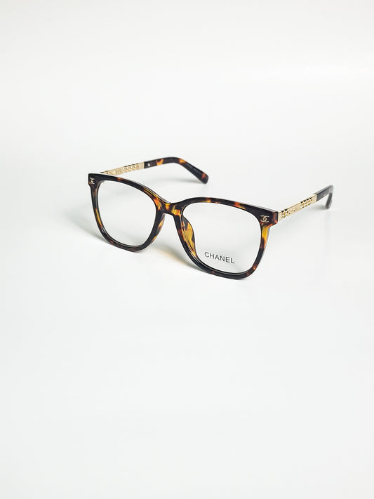 Chanel - 5318 - Leopard Frame Golden Stick - Square - Spectacle - Women's Eyeglasses