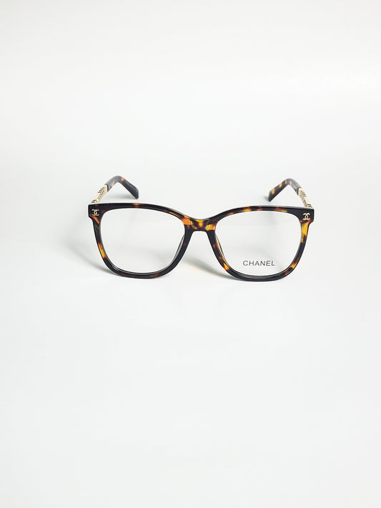 Chanel - 5318 - Leopard Frame Golden Stick - Square - Spectacle - Women's Eyeglasses