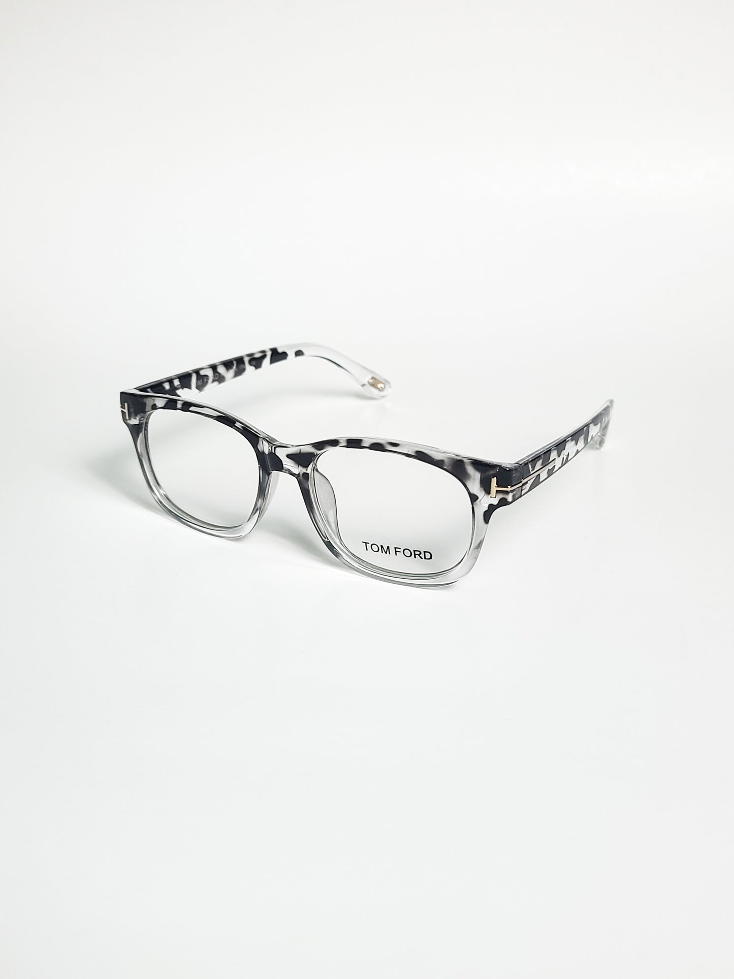 Tomford - 5147 - Transparent Frame With Black Texture - waffer - spectacle