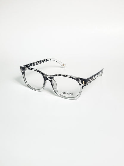 Tomford - 5147 - Transparent Frame With Black Texture - waffer - spectacle