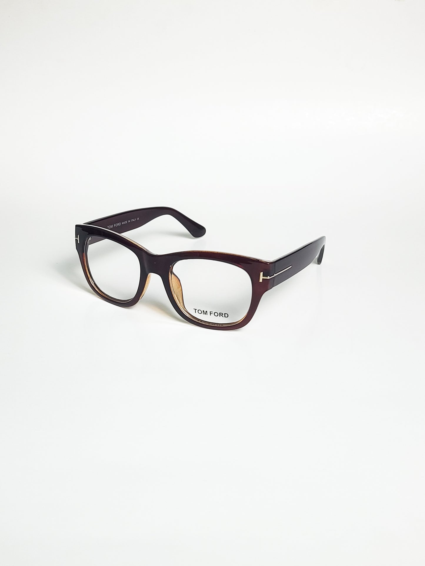 Tomford - Tf 58 - Brown Colour - Plastic Frame - Waffer - spex