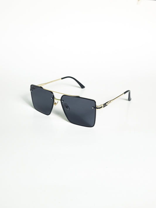 Cartier - 8436 - Golden Black - Double Bridge - Men's Sunglasses