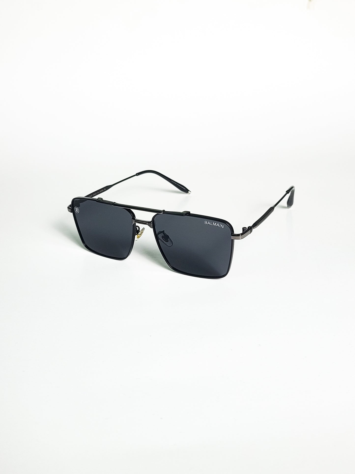 Balmain - 2337 - Black - Metal - Double Bridge - Men's Sunglasses