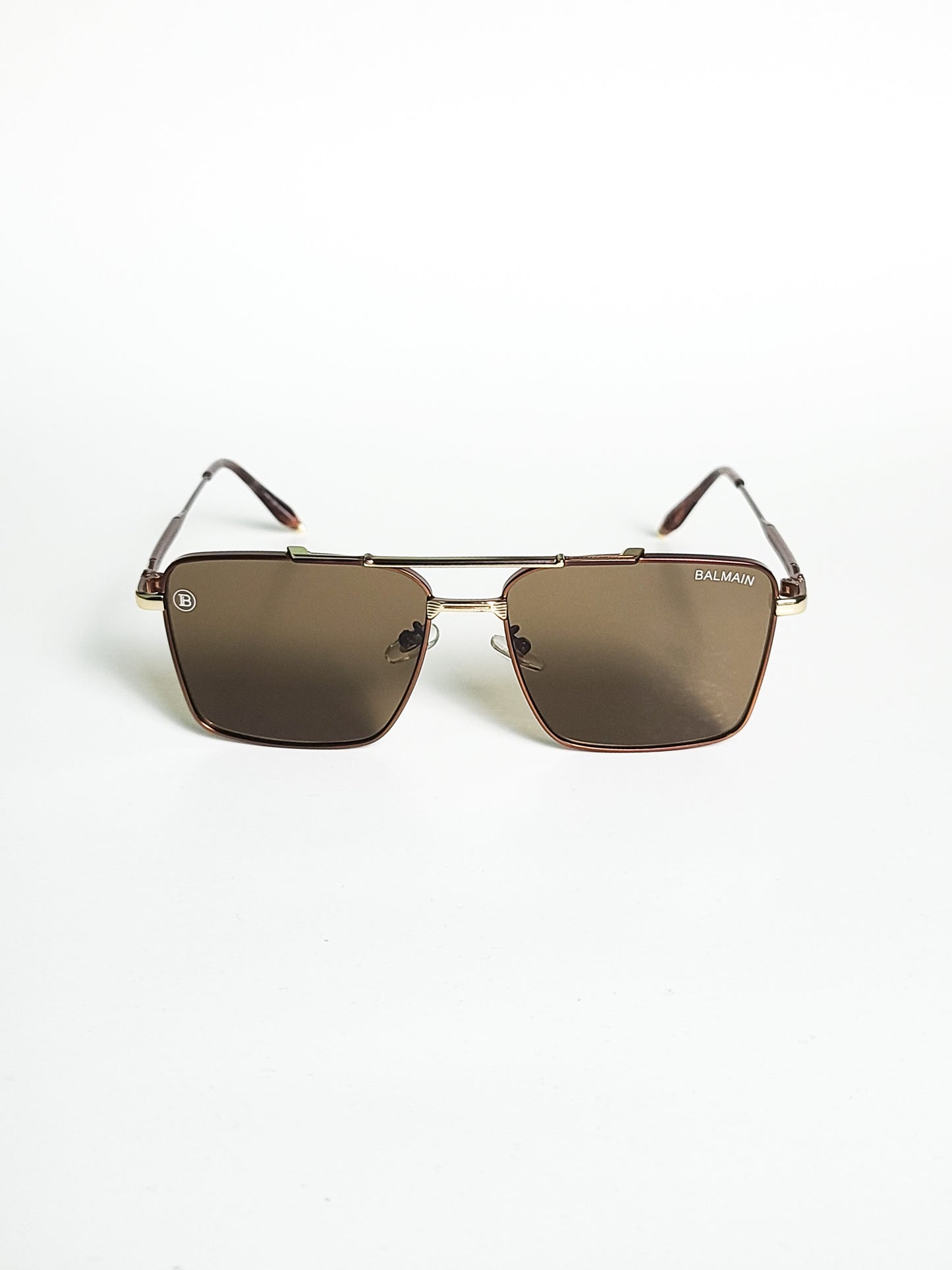 Balmain - 2337 - Brown - Metal - Double Bridge - Men's Sunglasses