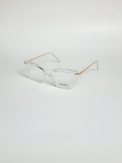 Fendi - 140 - Transparent Gold Stick - Cat eye - spectacle - Women's Eyeglasses