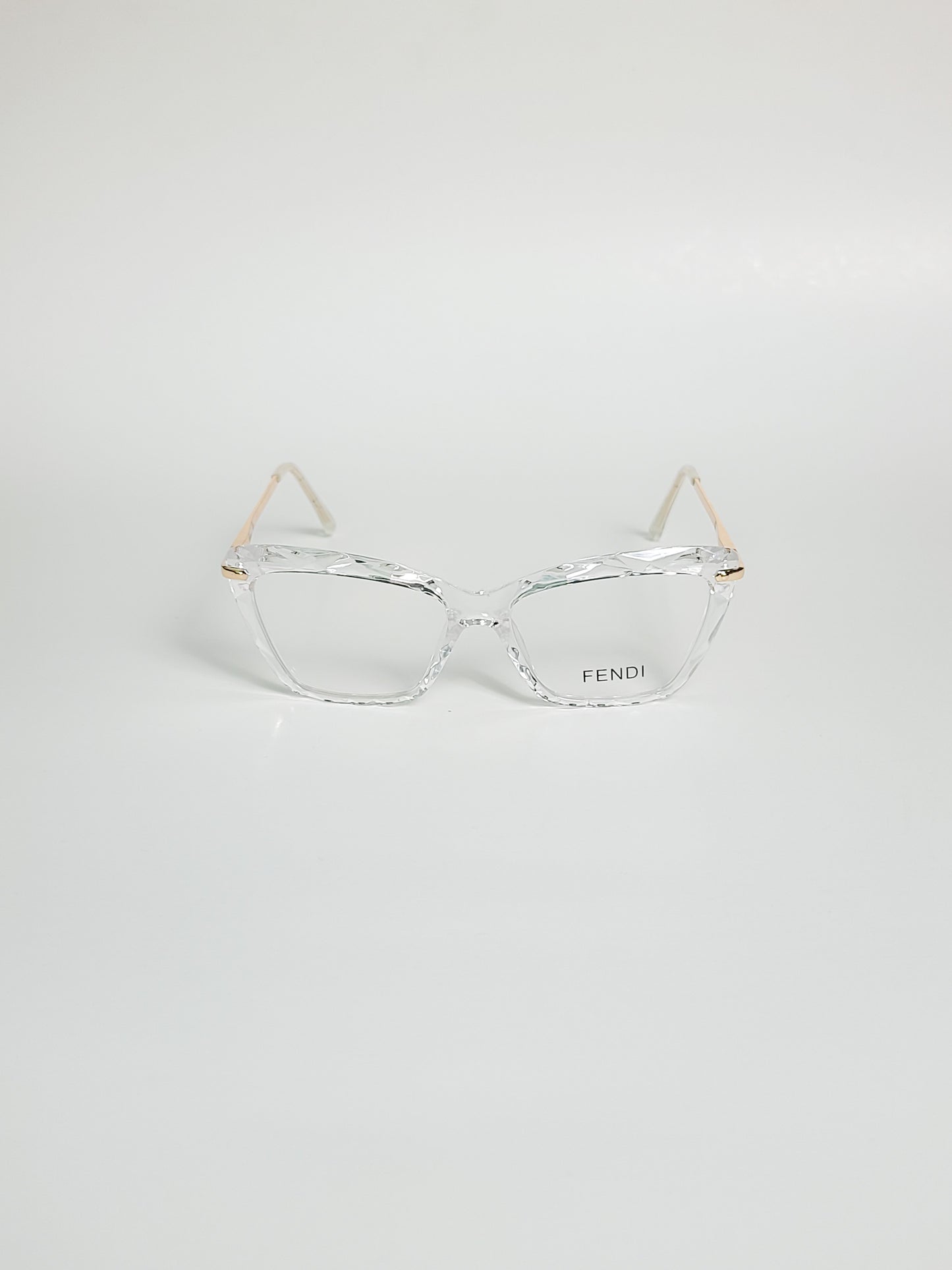 Fendi - 140 - Transparent Gold Stick - Cat eye - spectacle - Women's Eyeglasses