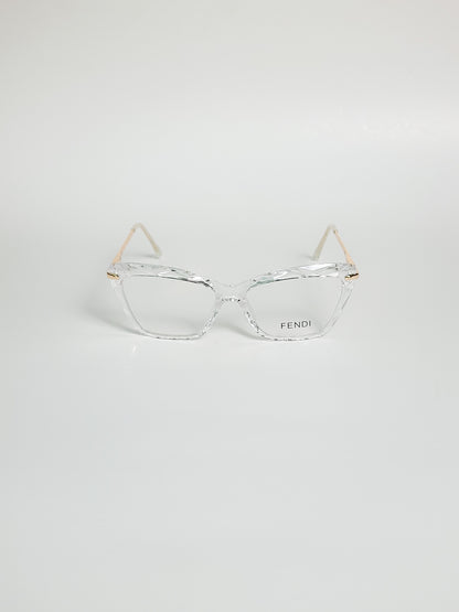 Fendi - 140 - Transparent Gold Stick - Cat eye - spectacle - Women's Eyeglasses