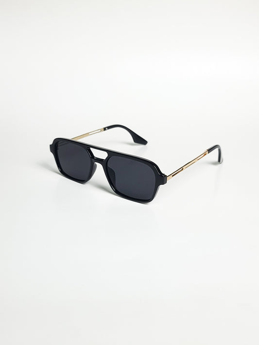 Gentle Monster - 33153 - Black Gold - Double Bridge - Plastic - Metal Stick - Sunglasses