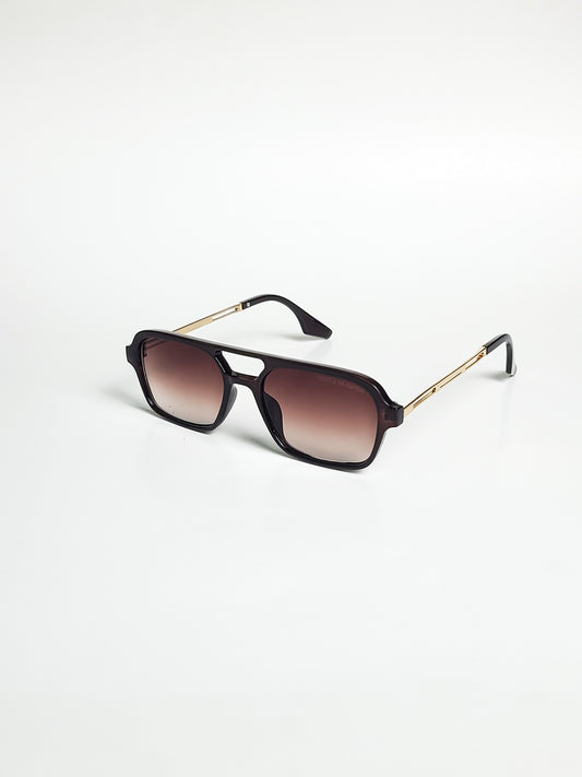 Gentle Monster - 33153 - Brown Gradient - Gold - Plastic - Double Bridge - Sunglasses