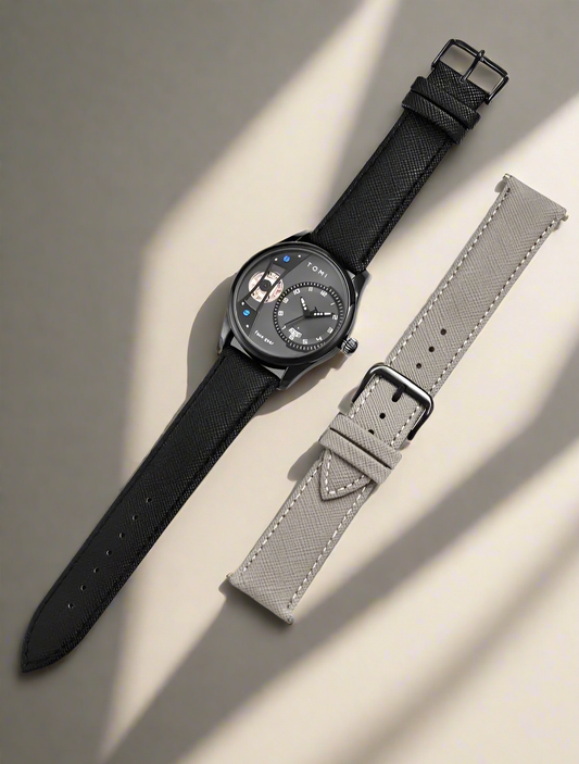 T M  1pc Men's Rotating Gear Sweeping Second Watch & Replaceable Strap