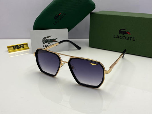 Lacoste - Golden Black - Golden Brown - Silver Black - Silver Grey - Brown - Black - Double Bridge - Double Rim - Spring Side - Sunglasses