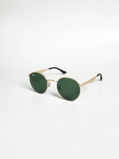 Ray-Ban - Golden Green - Round - Metal - Glass - Sunglasses