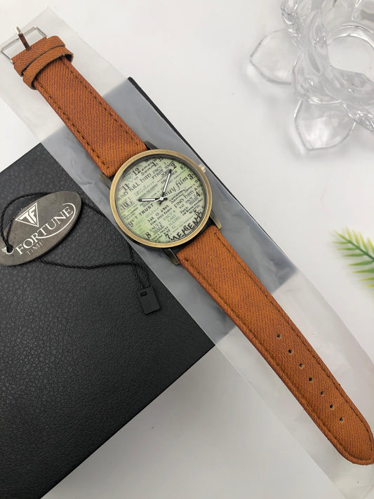 FORTUNE TIME Vintage-Inspired Wristwatch – Stylish, Classic, and Unique