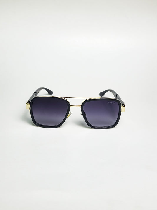 Prada - 2339 - Golden Black Gradient - Metal+ Plastic Rim - Double Bridge - Sunglasses