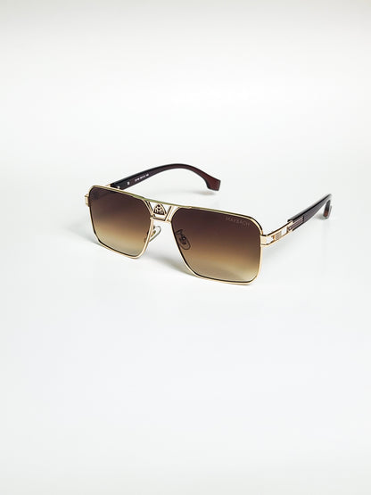 Maybach - 22106 - Golden Brown Gradient - Metal - Double Bridge - Sunglasses