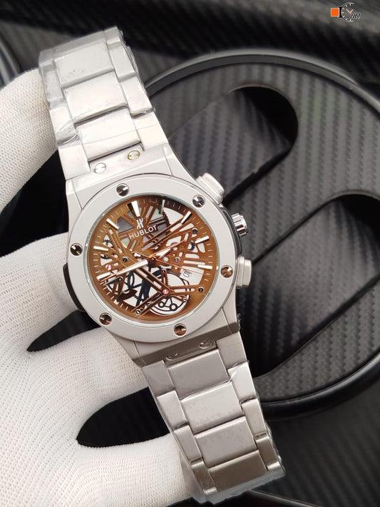 H B - Black Skeleton Dial - Rose Gold/Amber Skeleton Dial - Green Skeleton Dial - Silver/White Skeleton Dial - Blue Skeleton Dial