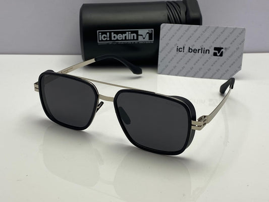 Ice Berlin - Silver Black - Golden Black - Brown - Black - Grey - Double Bridge - Double Rim - Flexible - unbreakable - Sunglasses
