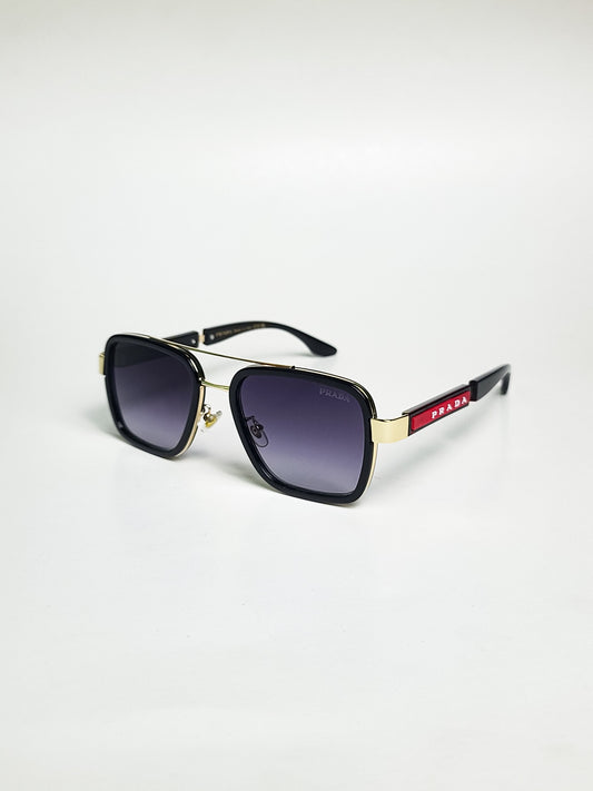 Prada - 2339 - Golden Black Gradient - Metal+ Plastic Rim - Double Bridge - Sunglasses