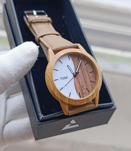 T M - Wooden Dial - Round Dial -