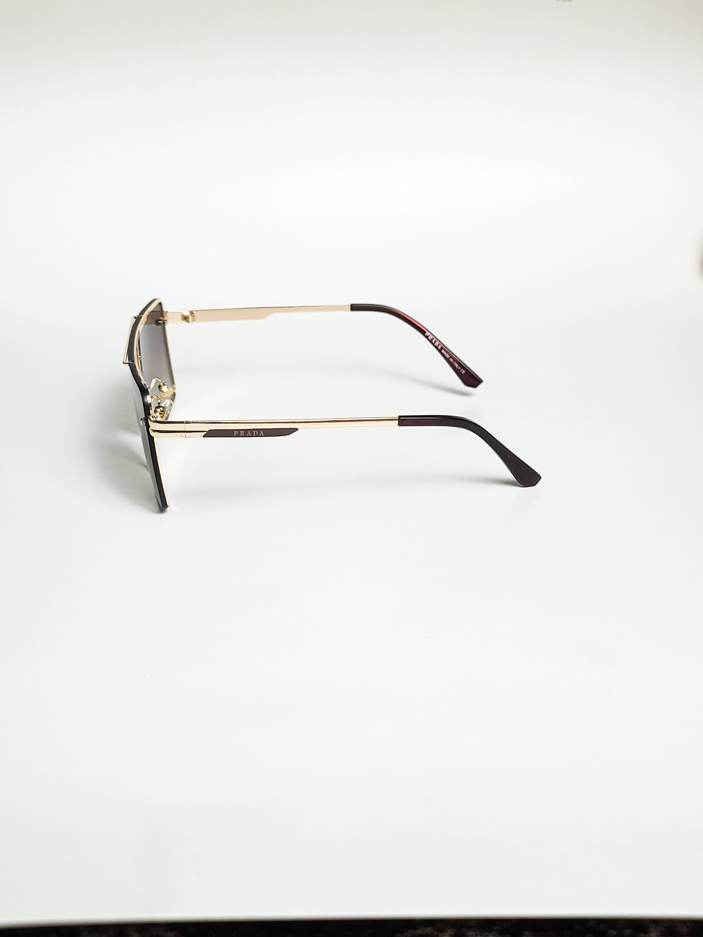 Prada - 23281 - Golden Gradient Brown - Metal - Flat Lens