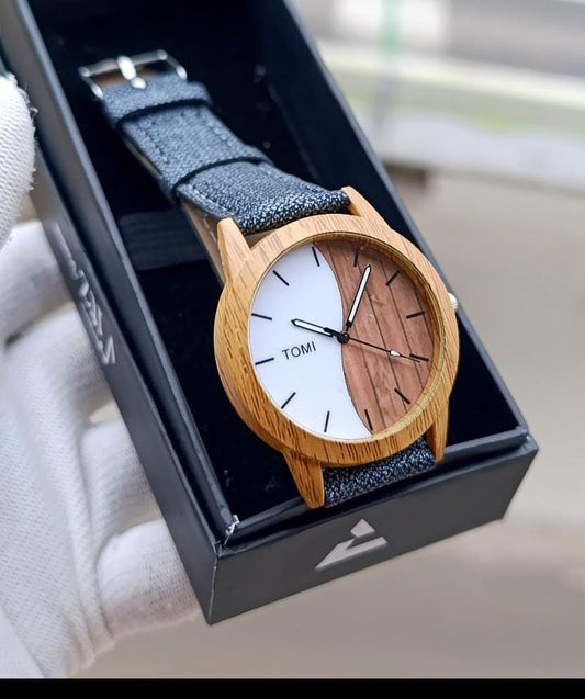 T M - Wooden Dial - Round Dial -
