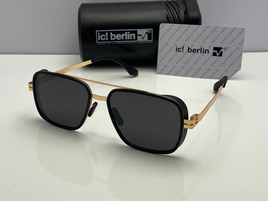 Ice Berlin - Silver Black - Golden Black - Brown - Black - Grey - Double Bridge - Double Rim - Flexible - unbreakable - Sunglasses